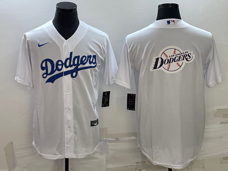 Men's Los Angeles Dodgers White Team Big Logo Cool Base Stitched Baseball Jersey Men's Los Angeles Dodgers White Team Big Logo Cool Base Stitched Baseball Jersey